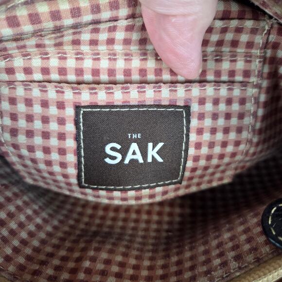 The Sak Black Leather Purse Tote Dual Handle Crossbody Timeless Classic Bag - Picture 6 of 16